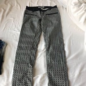 Black and white patterned pants bought in Belgium